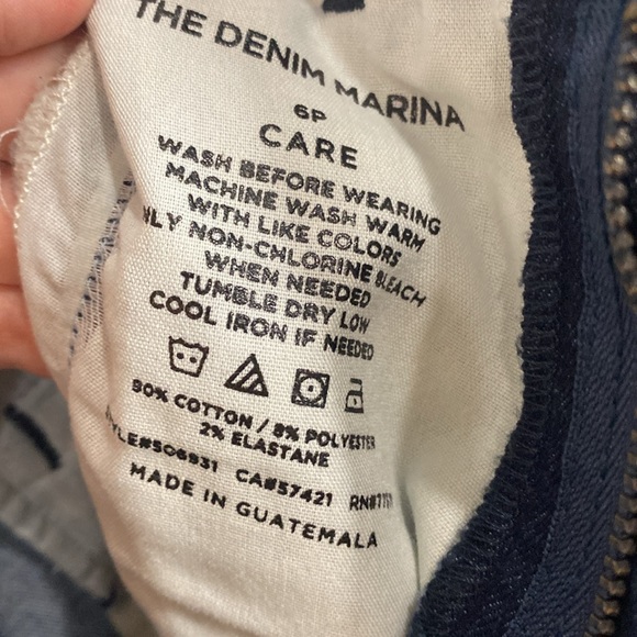 COPY - Ann Taylor dark wash cropped wide leg high- rise jean | size 6 petite - Picture 9 of 13